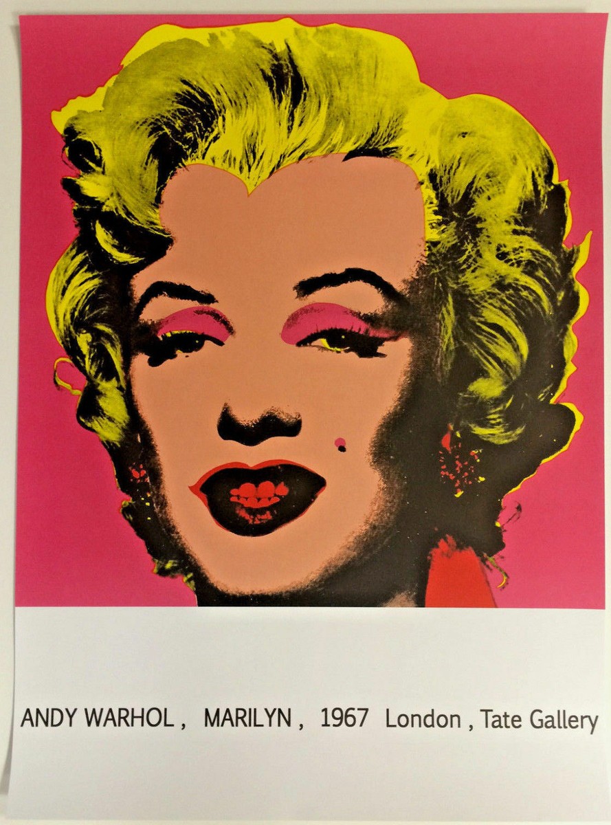 ウォーホル 4 Marilyn (1964,1967) ドイツ製ポスター Marilyn, 1967 by Andy Warhol Original Tate Gallery Exhibition