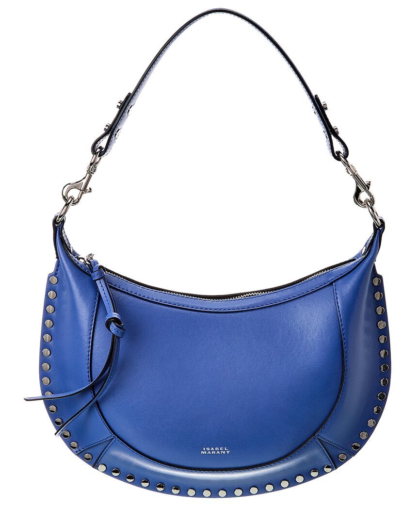 Кожаная сумка Isabel Marant Naoko через плечо женская синяя