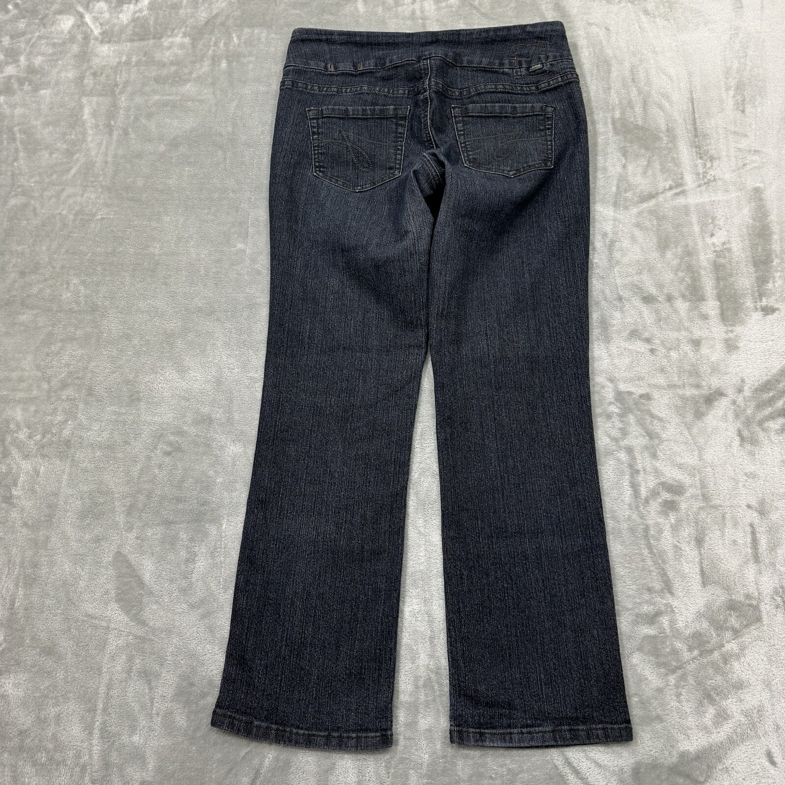 Jag Jeans Womens 10 Petite Blue High Rise Straight Stretch Dark Wash Pull On