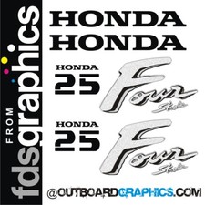 Honda 25hp 4 stroke outboard engine decals/sticker kit