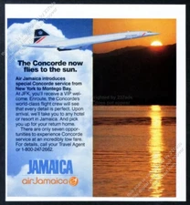1989 British Airways Concorde plane to Jamaica photo vintage print ad