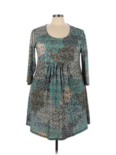 R&B Collection Women Blue Casual Dress 3X Plus | eBay