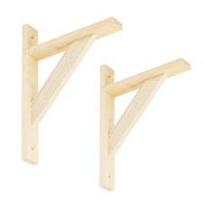 2x Konsole, Regalhalter, Regalkonsole, Regalsystem, Wandkonsole WDW KIEFE