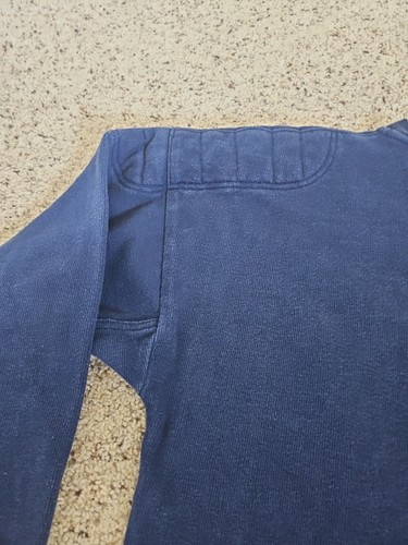 Vtg Tiedman & Company Athletic Wear Navy Football Embroidered Sweatshirt Large - Picture 14 of 15