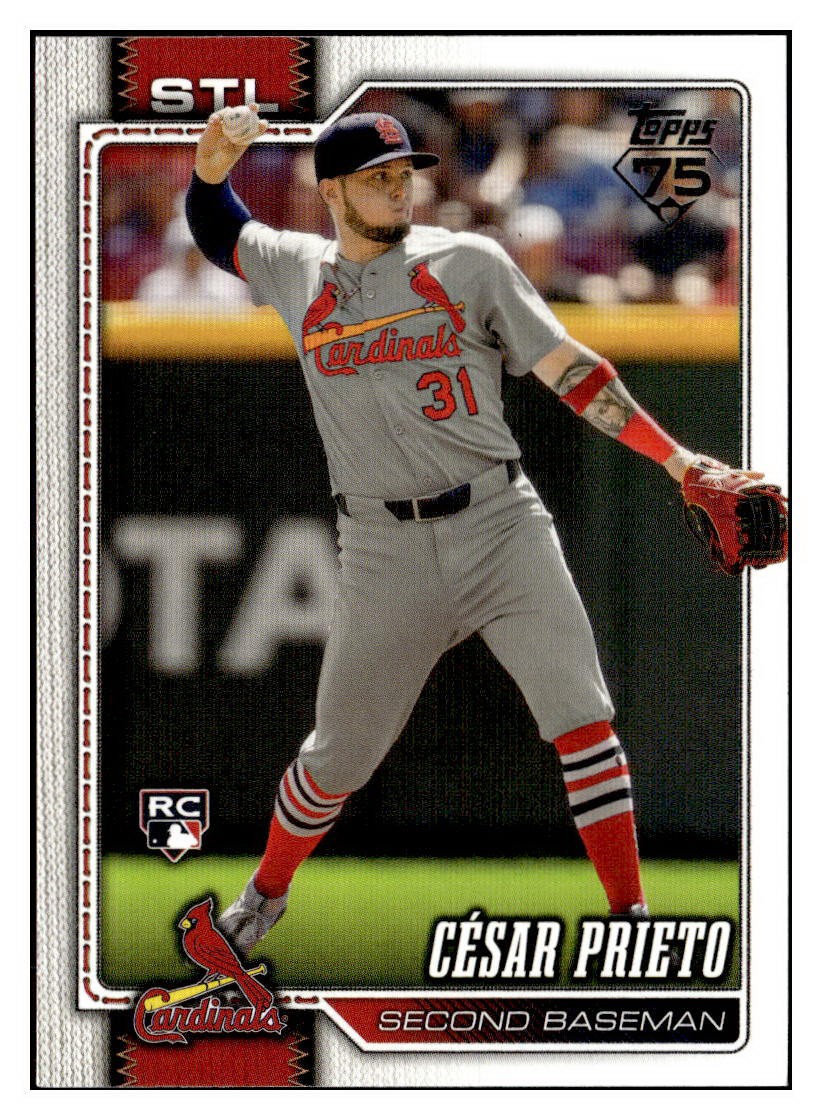 Cesar Prieto 2026 Topps Rookie RC #95 St. Louis Cardinals Baseball *351