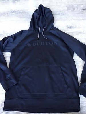 Burton Hoodie Mens Essie Small Black Spell Out Durable Goods Pockets Dry Ride