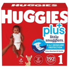 Huggies Little Snugglers Plus Diapers Size 1 192 Count