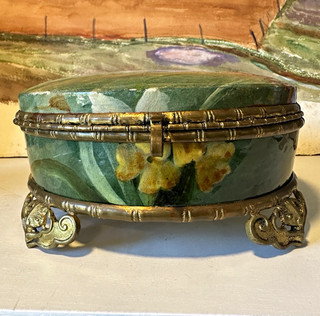 Antique Porcelain Hand Painted Box
