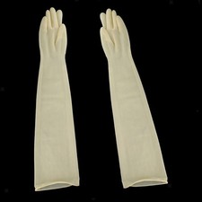 Gants en latex unisexes jaune clair, 75 cm, pour la maison, la pêche, le
