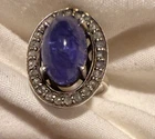 Antique 3.80ctw Old Rose Cut Diamond & Sapphire 14K Rose Gold 925 Ring Size 7