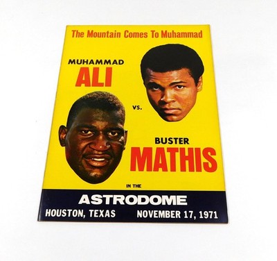 1971 Muhammad Ali vs Buster Mathis Heavyweight Boxing Program 11-17-71