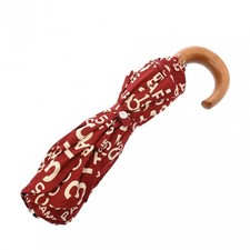 CHANEL folding umbrella Bycy cotton/Wood Red Women Other miscellaneous goods