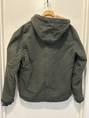 Carhartt Multi Pocket Sandstone Sherpa Lined Snap Jacket J284 MOS