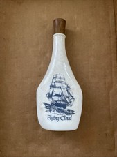 Ancienne carafe en verre à lait "nuage volant" épices vintage bouteille de Cologne vide avec bouchon