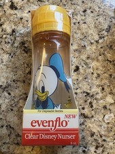 Vintage 1984 Evenflo Disney Babies DropIn Nurser DONALD DUCK Baby Bottle RARE