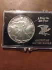 1991 American Silver Eagle 🇺🇸 some toning on edge obv & rev Sweet condition AU