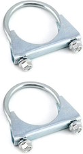 2-1/4" U-Bolt Muffler Tip Exhaust Hook Clamp, 2Pcs Stainless Steel Universal