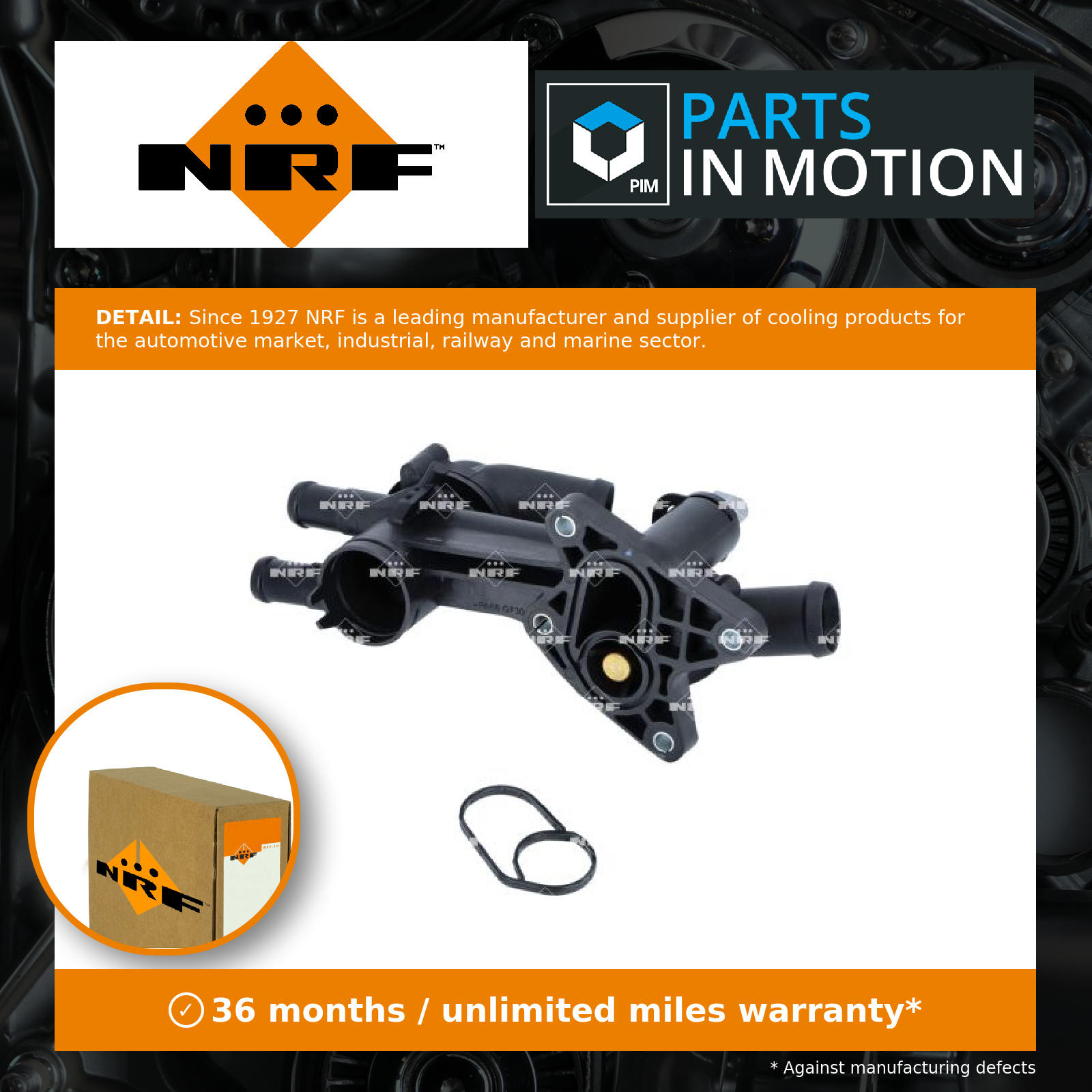 Coolant Thermostat fits AUDI A1 8X 1.4 10 to 15 NRF 03C121111T Quality New