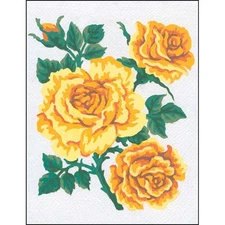 Collection D'Art Stamped Needlepoint Kit 20X25cm Yellow Roses