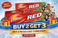 Dabur Red Toothpaste - 100% Genuine Paste for...