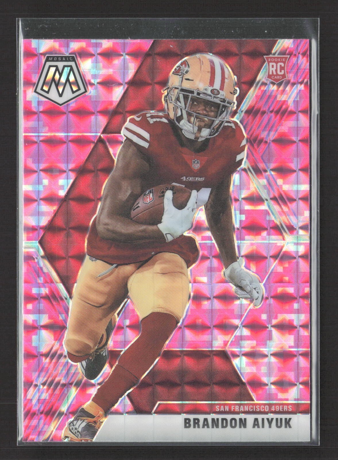 2020 Panini Mosaic - Rookies Brandon Aiyuk #210 Camo Pink Mosaic Prizm (RC)