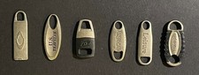 Lot of 6 Assorted Luggage Replacement Zipper Pulls.
