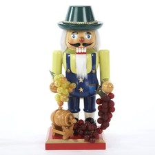 Kurt Adler Wooden Winemaker Nutcracker, 10.25-Inch