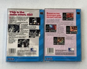 Prize Fighter + Double Switch Sega CD Complete Damaged Cases Tested -- S2G --