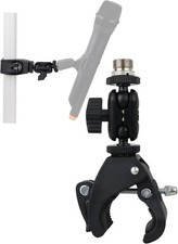 Mic Crab Clamp Microphone Mount with Double Ball 0.6"to 1.4" 