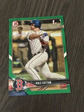 2018 Bowman Draft Green /99 #BD-69 KOLE COTTAM Boston Red Sox Baseball Card