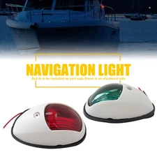 2x LED Navigation Lights Nav Lamp Side Mount Port Starboard Marine Yacht Boat