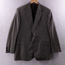 Loro Piana Hickey Freeman Men's Gray Wool Blazer Suit Jacket 46 Reg Made in USA