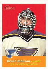 BRENT JOHNSON 2001-02 TOPPS HERITAGE HOCKEY #58