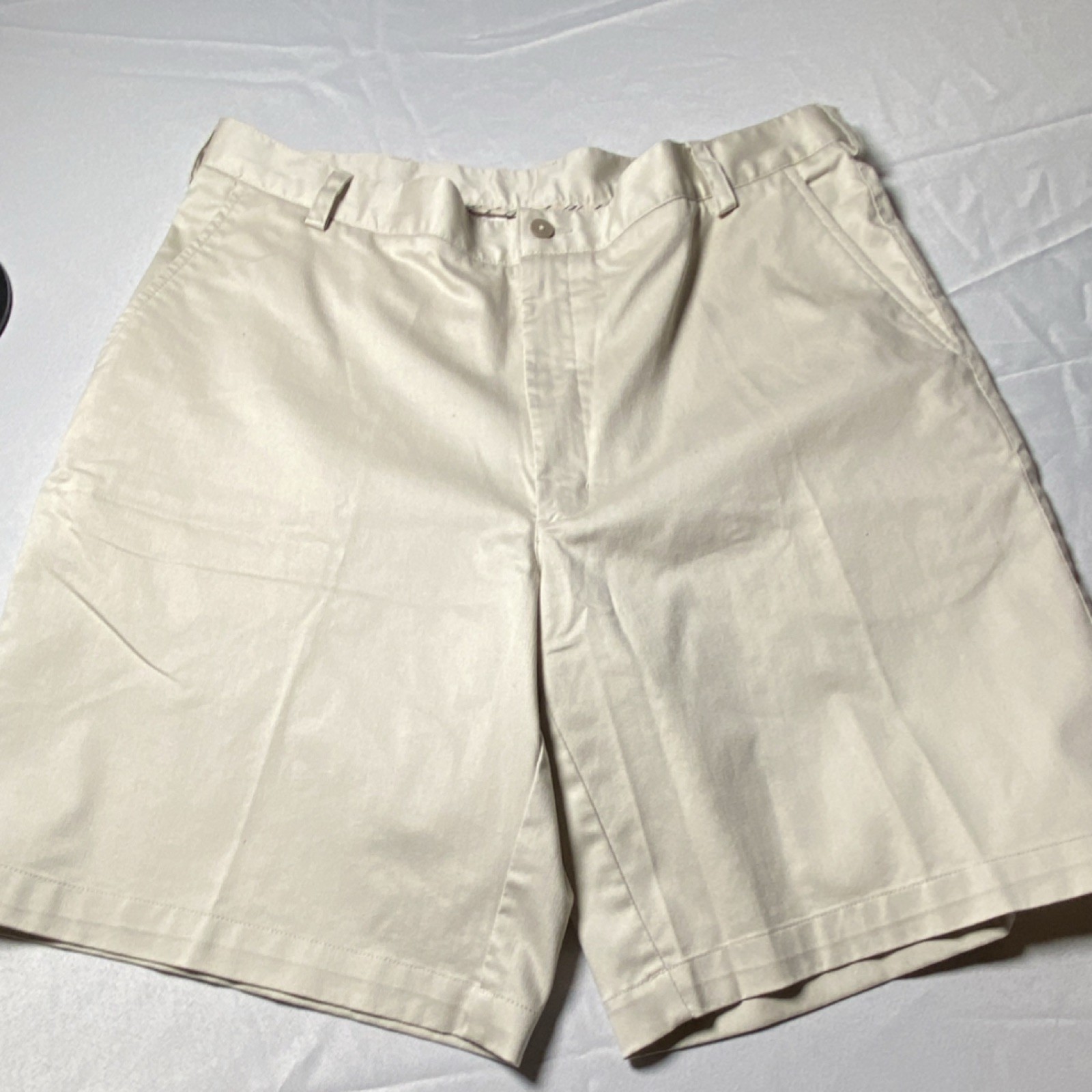 Nike Chino Shorts Beige Men's Cotton Polyester Spandex Logo Pockets Button