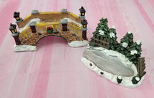 Greenbrier International Village Bridge Holiday Winter Christmas Wreath Creek