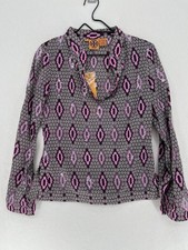 NWT Tory Burch Pink Geometric Stephanie Tunic Top Sequin Embellished Size 6