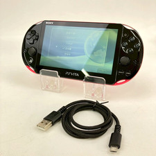 PS Vita PCH-2000 Sony PlayStation Pink Black Console & USB Cable Region Free 336