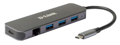 D-Link DUB-2334 5-In-1 USB-C Hub mit Gigabit-Ethernet/Stromversorgung