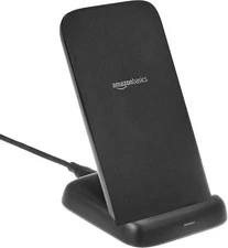 Amazon Basics 10W Qi Certified Wireless Charging Stand, for Phone 16/15/14/13/12