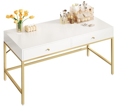 Vanity Desk with Drawers, 47 inch Computer Desk, Modern Simple Home Office De...