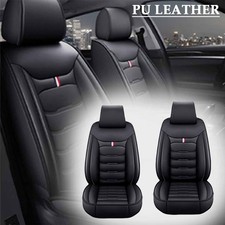 New For Ford Leather 2 Seats Car Seat Cover Front Full Set Cushion Pad