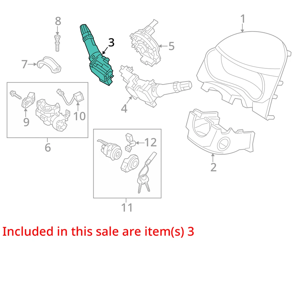 Interruptor de control de limpiaparabrisas Hyundai Elantra 2011-2017 interruptor de control de tallo 93420-1U000 Foto 3 de 4