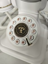Retro Landline Telephone Classic Rotary Desk Phone - Vintage Corded Nostalgic...