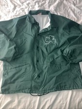 Vintage Celtics Green Coaches Jacket Made In USA Size XL