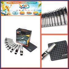 12 Piece Leather Hole Punch Set 1/8-3/4 Inch with Cutting Mat New