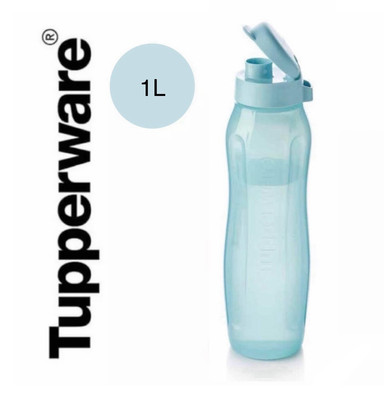 * TUPPERWARE Eco Trinkflasche Neue Generation - Klappdeckel - 1L - Blau - Neu