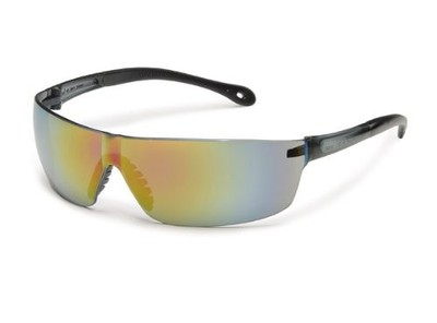441M StarLite Squared Ultra-Light Safety Glasses, Red Mirror Lens, Gray Templ...