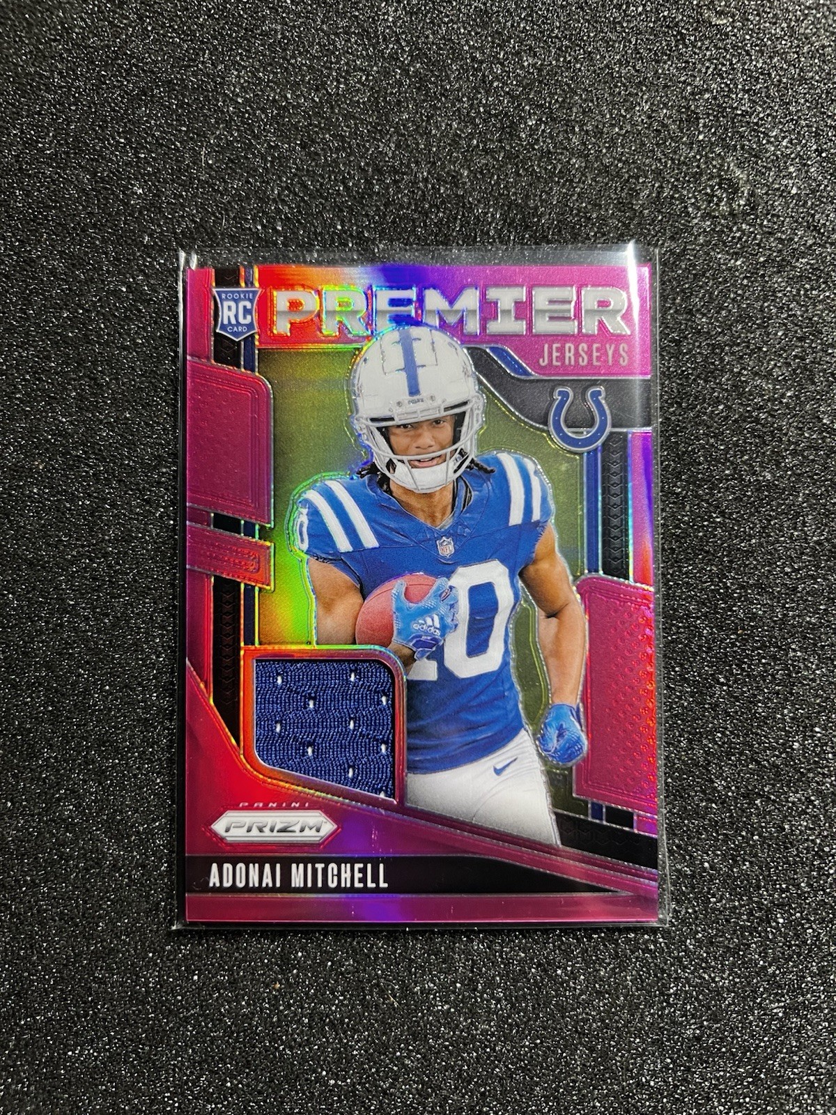 2024 Panini Prizm - Rookie Gear Adonai Mitchell #RG-AML Pink Prizm (MEM, RC)