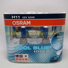 Osram H11 62211cbh Cool Blue Hyper White 5300k 12v 55w Oem Car Light Lamp Auto
