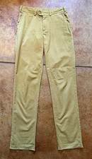Bills Khakis M3 Chamois Cloth British Khaki Chinos Mens 30 Unhemmed Made In Usa